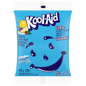 KOOL-AID préparation pour boisson sucrée au sucre Limonade aux framboises glacier bleu – 18 x 392 g image