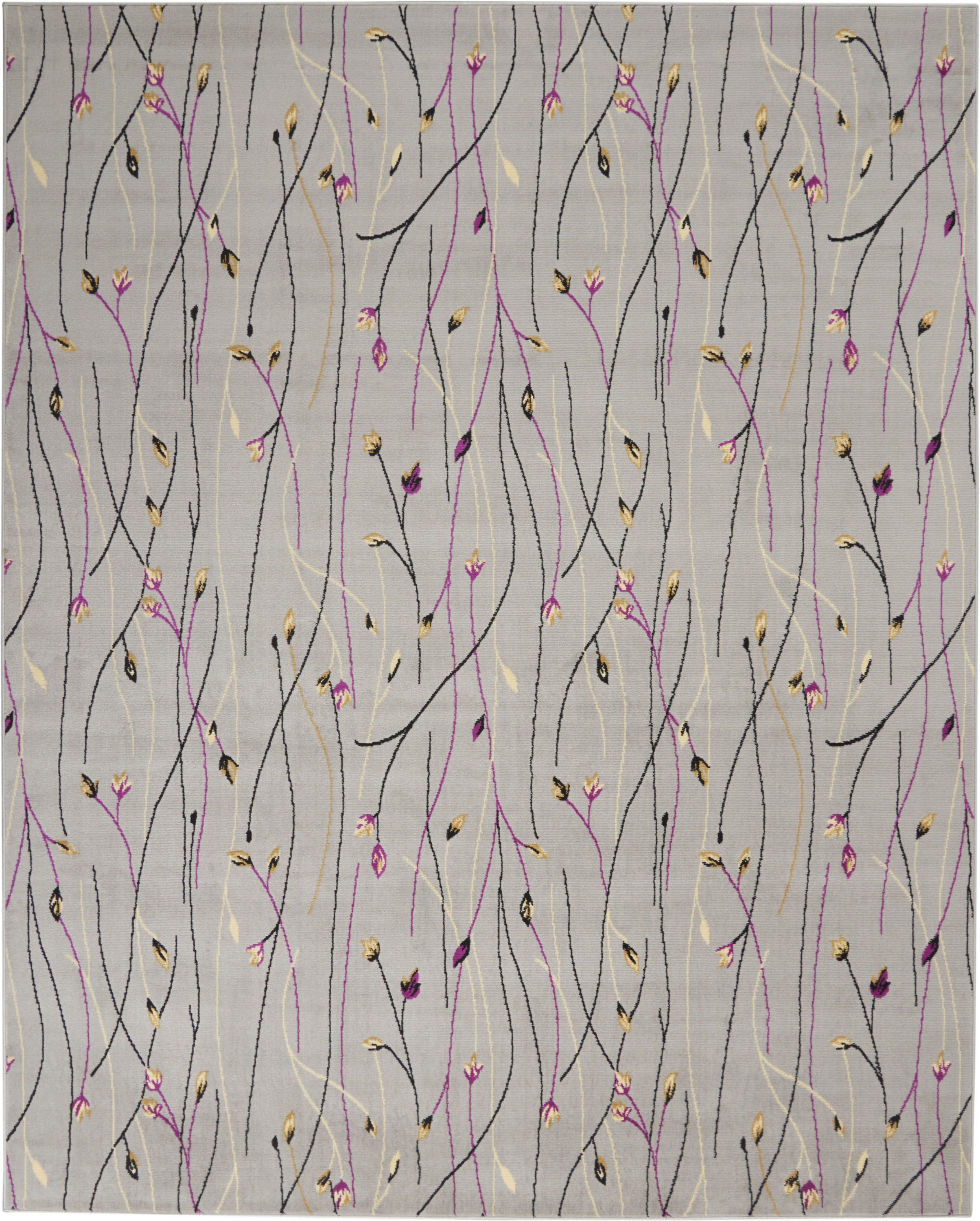 Nourison Grafix 8'6" x 12' Grey Contemporary Indoor Rug