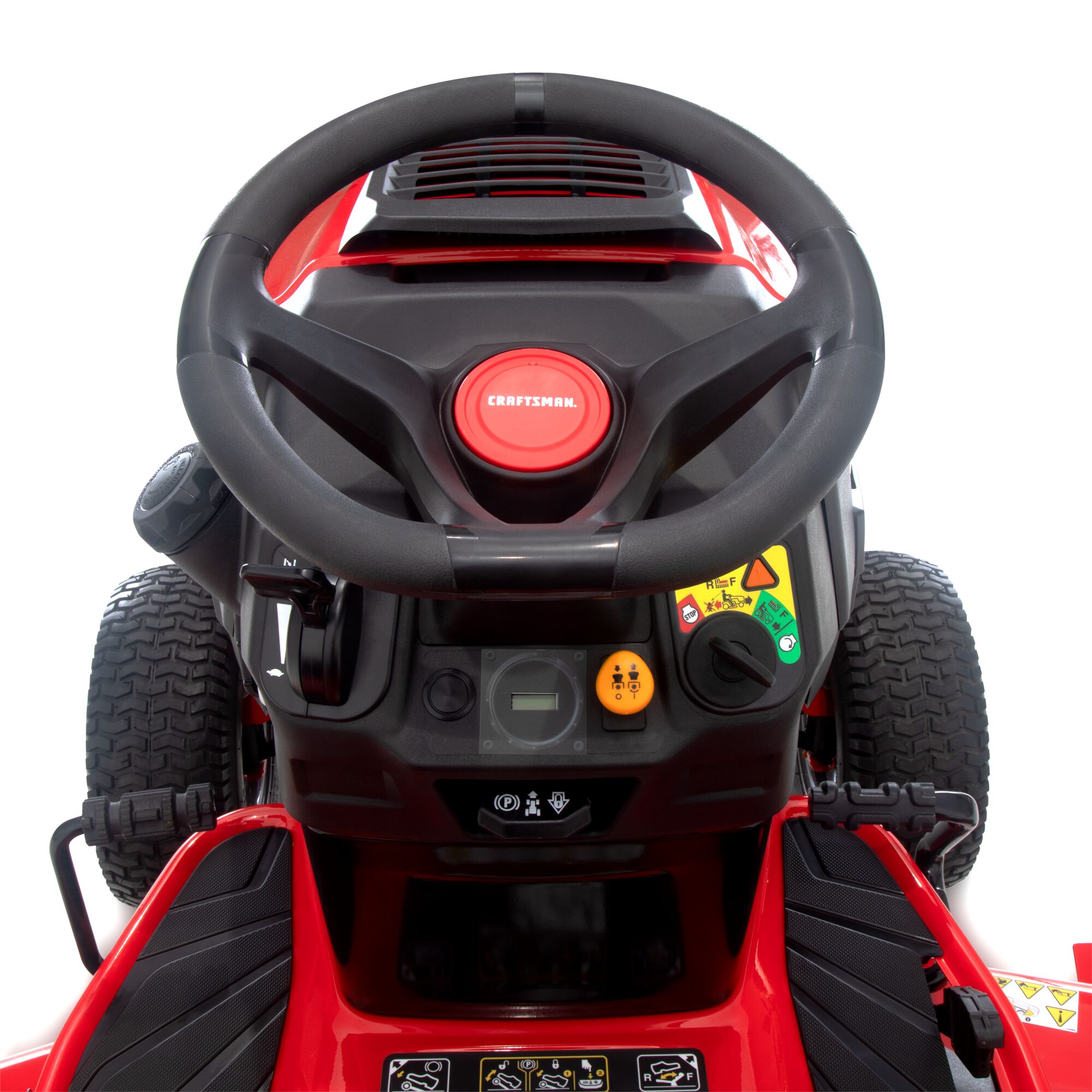 View of CRAFTSMAN Riding Mowers highlighting product features