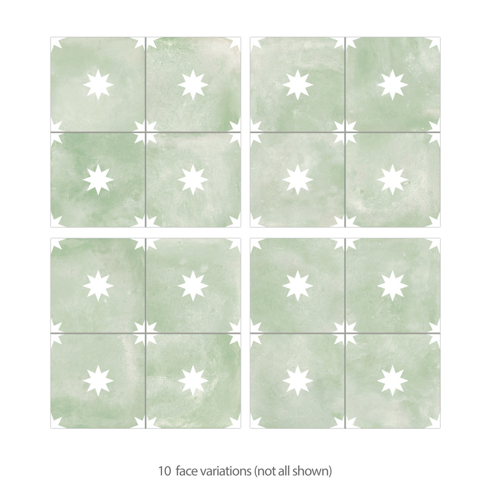 Starlight Sage 17-3/8 in. x 17-3/8 in. Porcelain Floor and Wall Tile