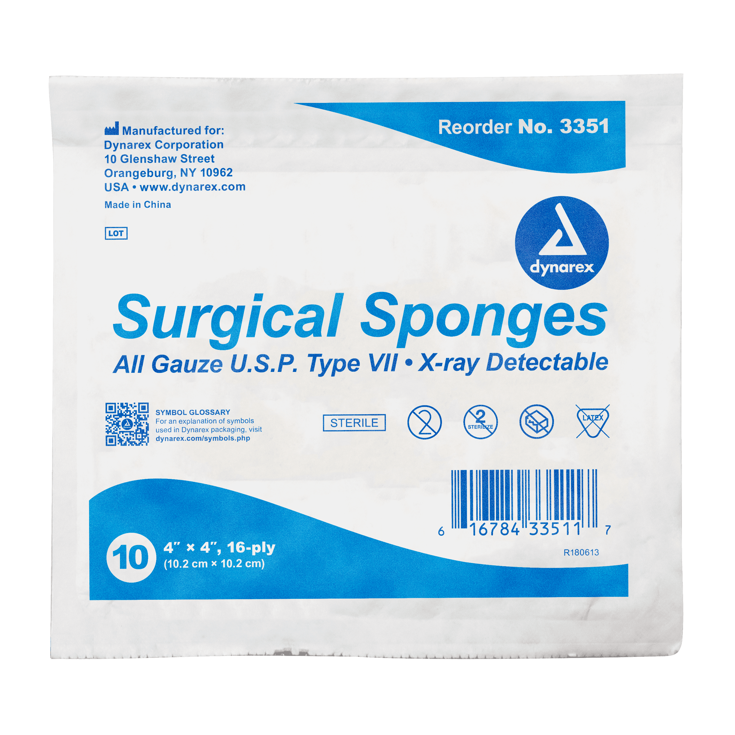 X-Ray Detectable Surgical Gauze Sponge Sterile 4