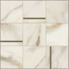 Lotus Ivory 4×4 Brass Mosaic Honed