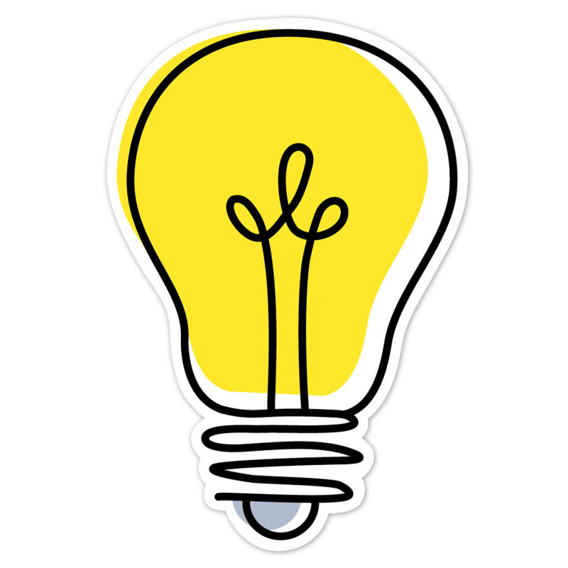 Core Décor Doodle Lightbulb 6" Designer Cut-Outs, Pack of 36