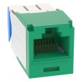 Cat 6a UTP Jack Module, T568A/B, Mini-Com, Green