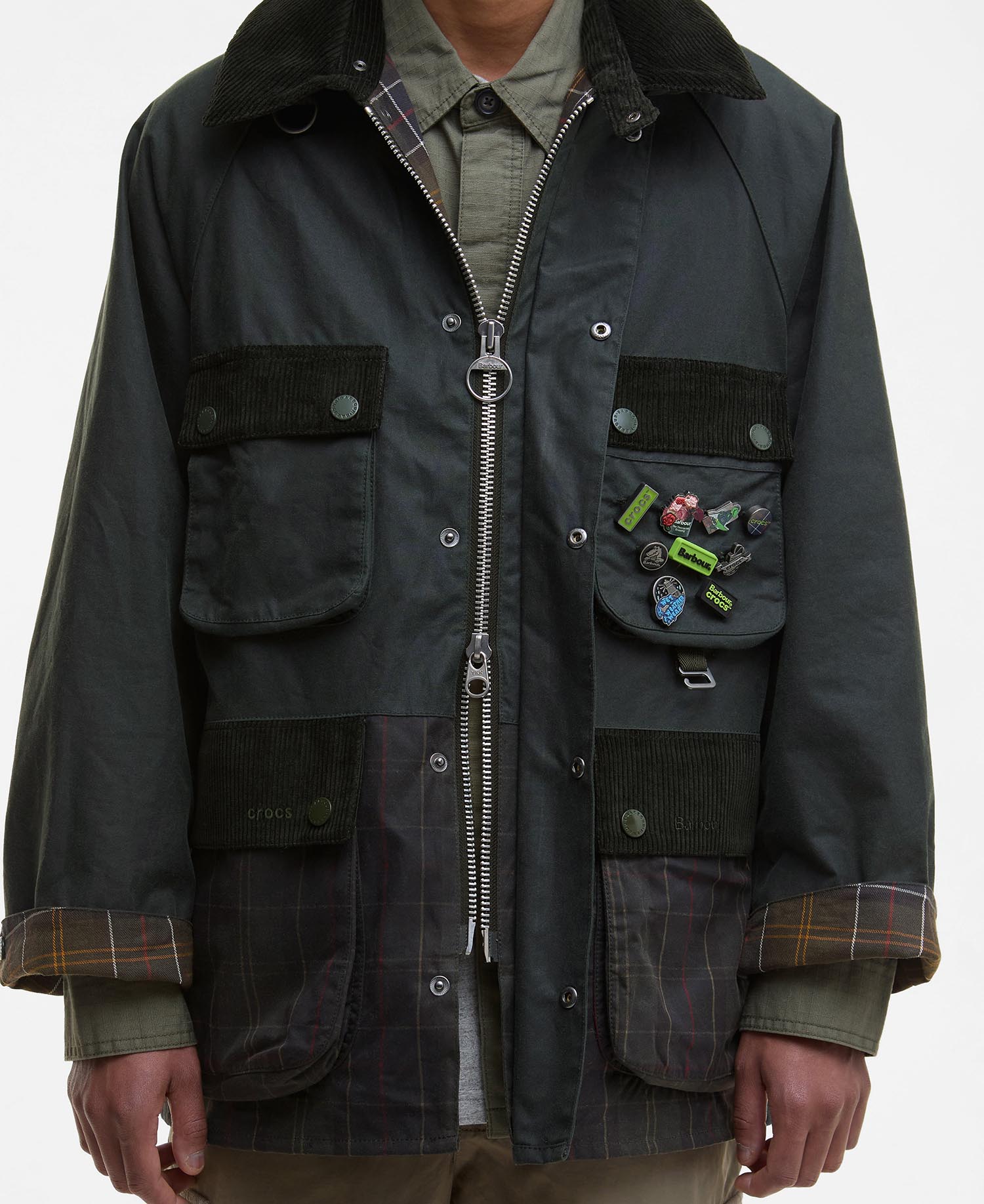 Giacca cerata Bedale oversize Barbour x Crocs image number 4