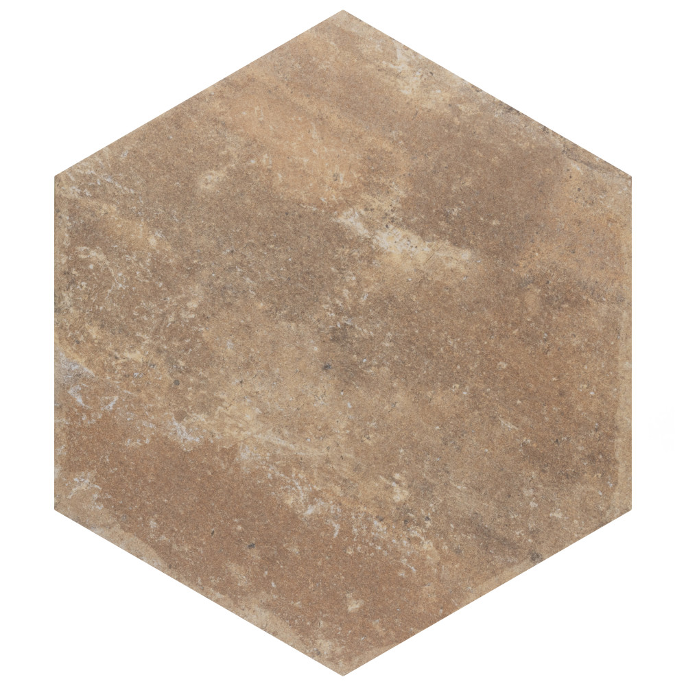 Brickyard Hex Beige 8-1/2 in. x 9-7/8 in. Porcelain Floor and Wall Tile