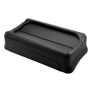Rubbermaid Commercial, Slim Jim®, Square, Resin, 23 gal, Black, Receptacle Lid