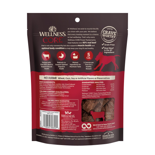 Wellness CORE Power Packed Beef back packaging
