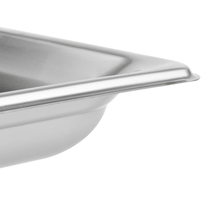 Half-size 1 ½-inch-deep Super Pan 3® stainless steel steam table pan