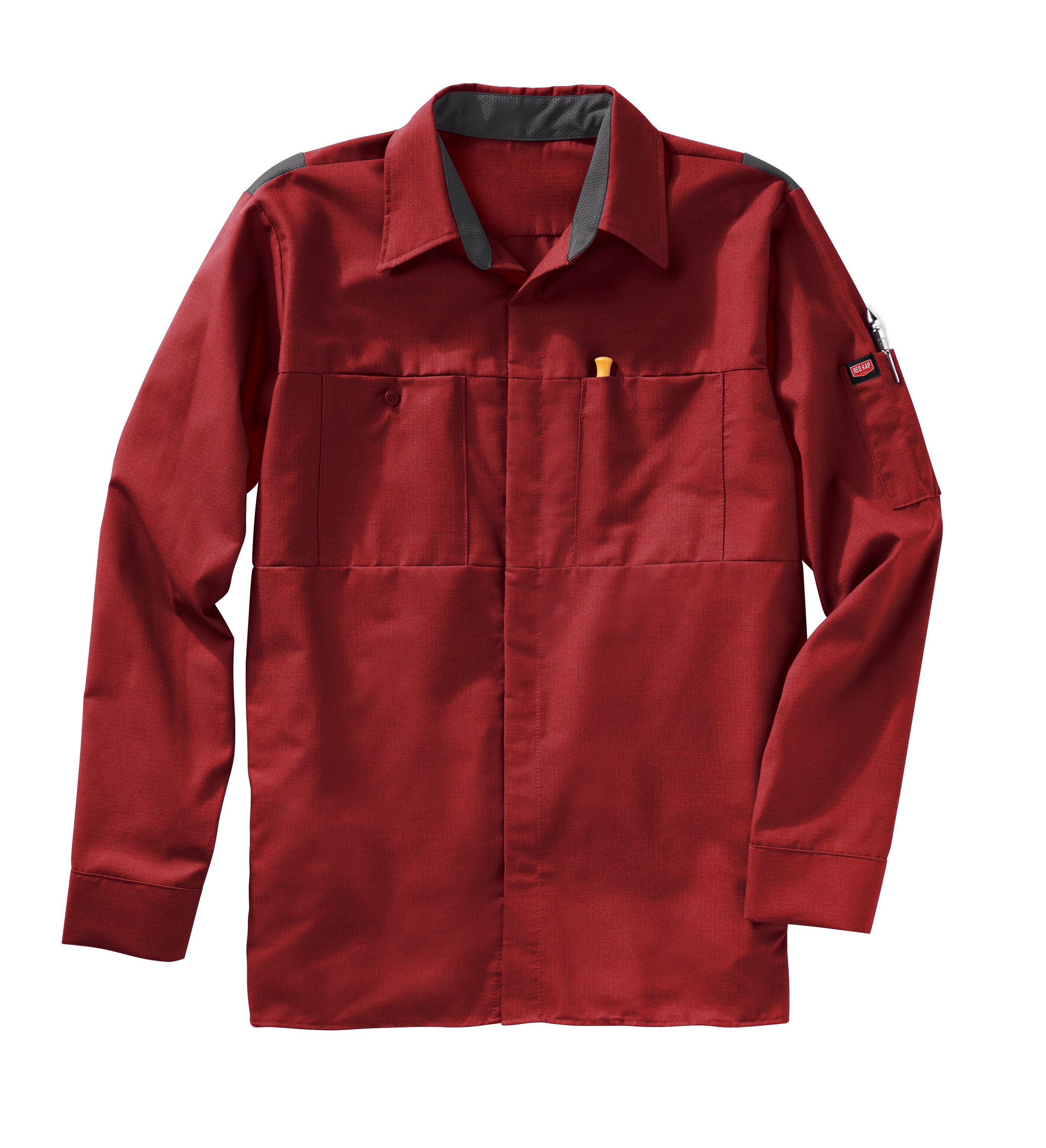 Red Kap Men's Long Sleeve Performance Plus Shop Shirt with OilBlok Technology - Picture 28 of 33