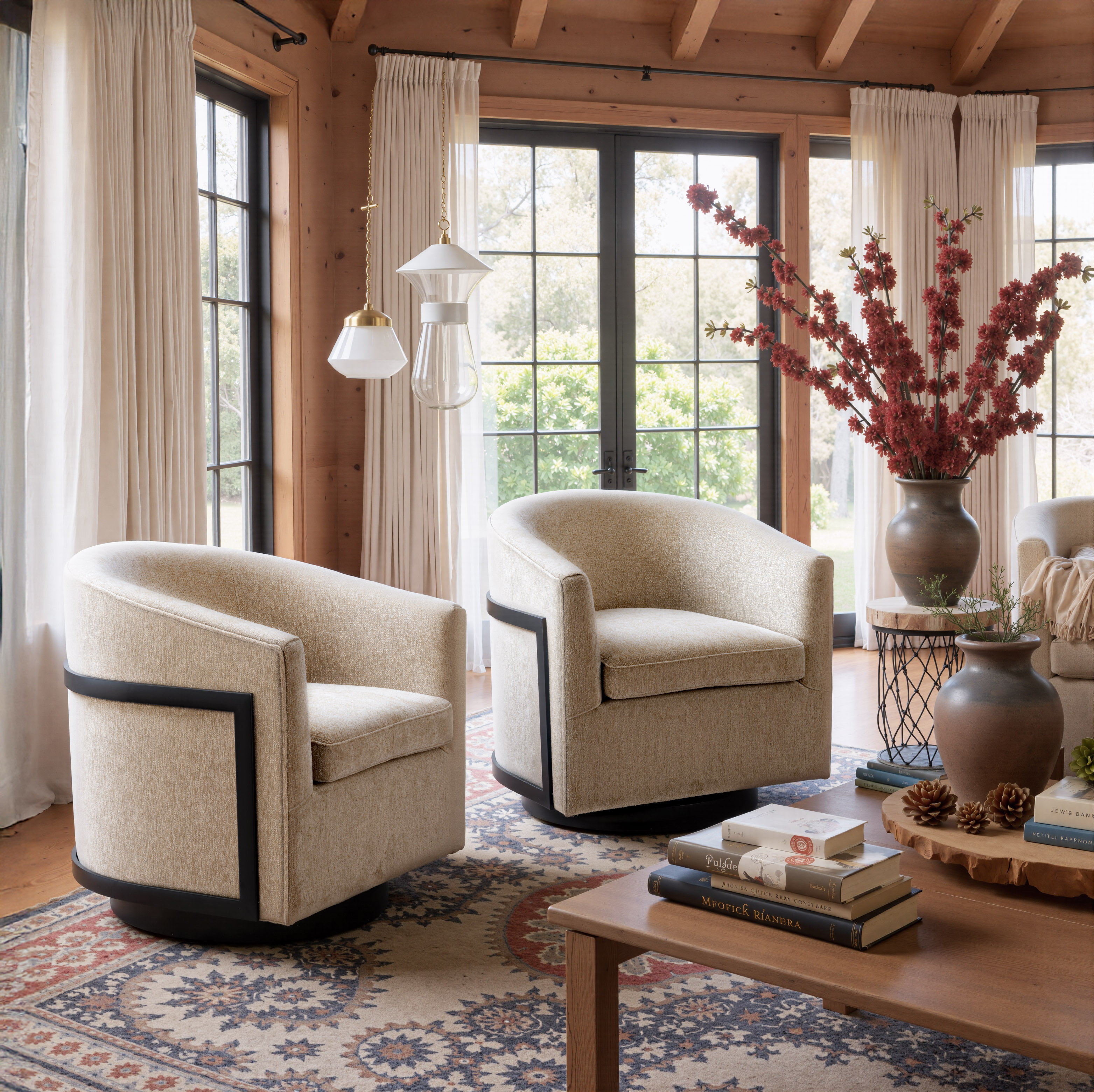 Hanko Swivel Chair Golden Beige product image