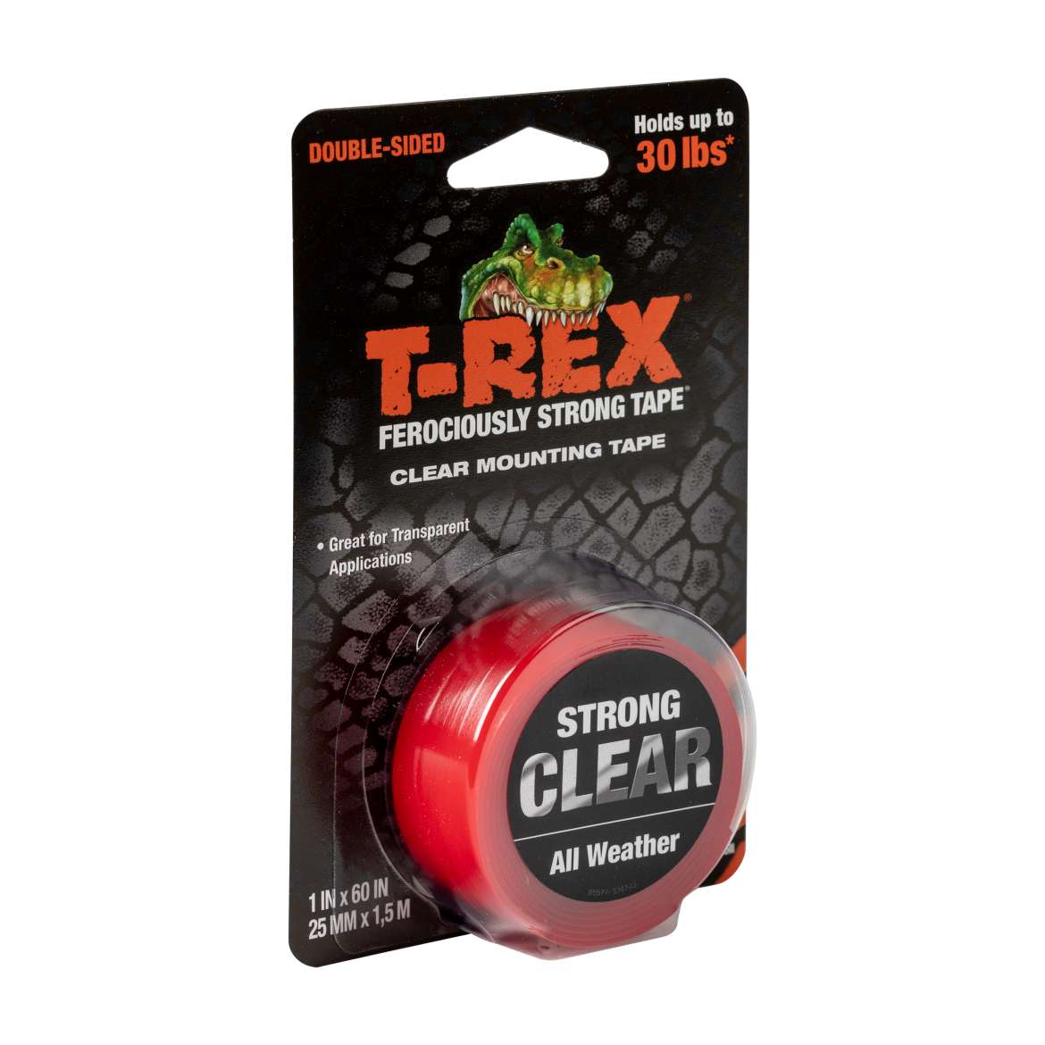 T-Rex® Strong and Clear Mounting Tape - Clear, 1 in. x 60 in.