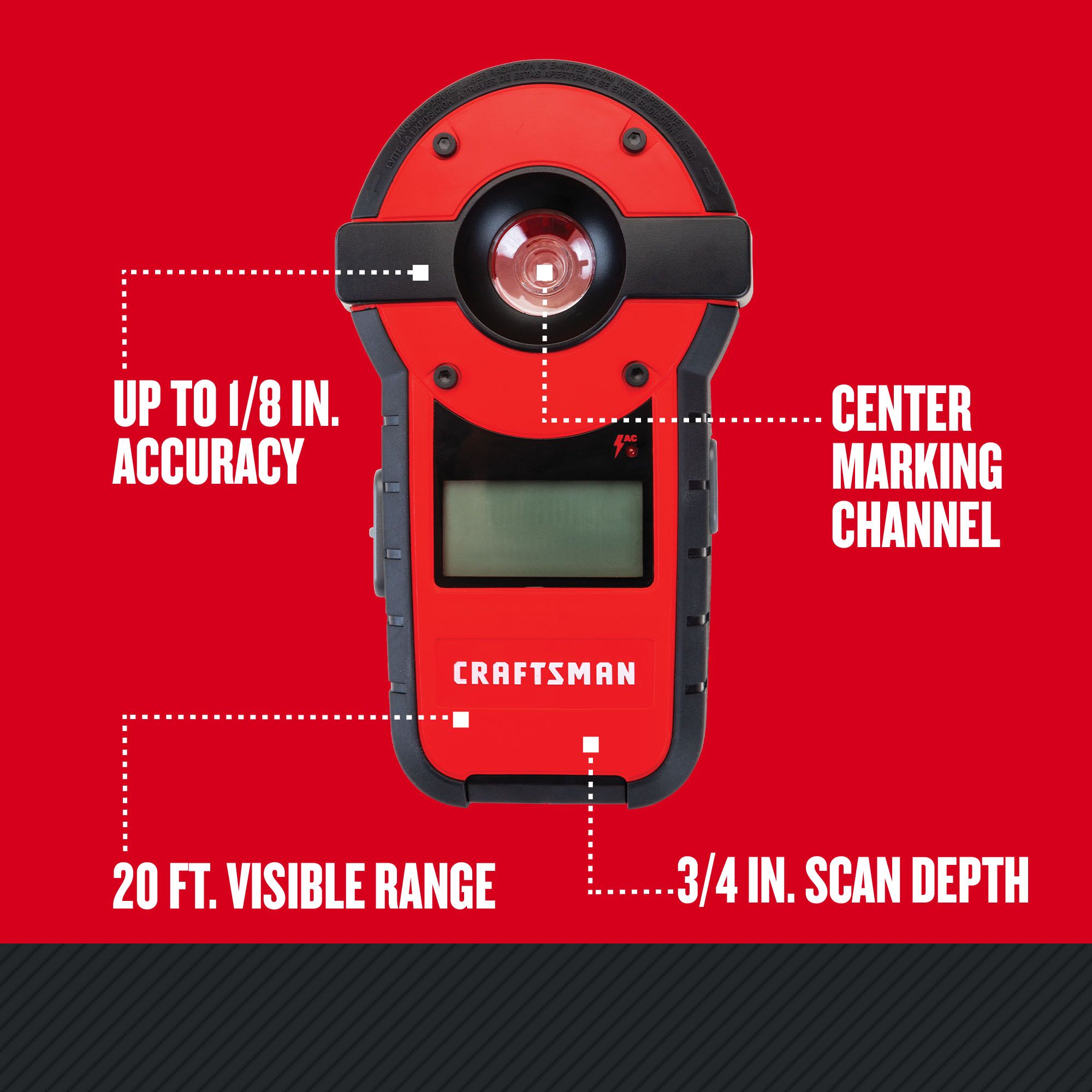 Graphic of CRAFTSMAN Measuring: Laser Level highlighting product features