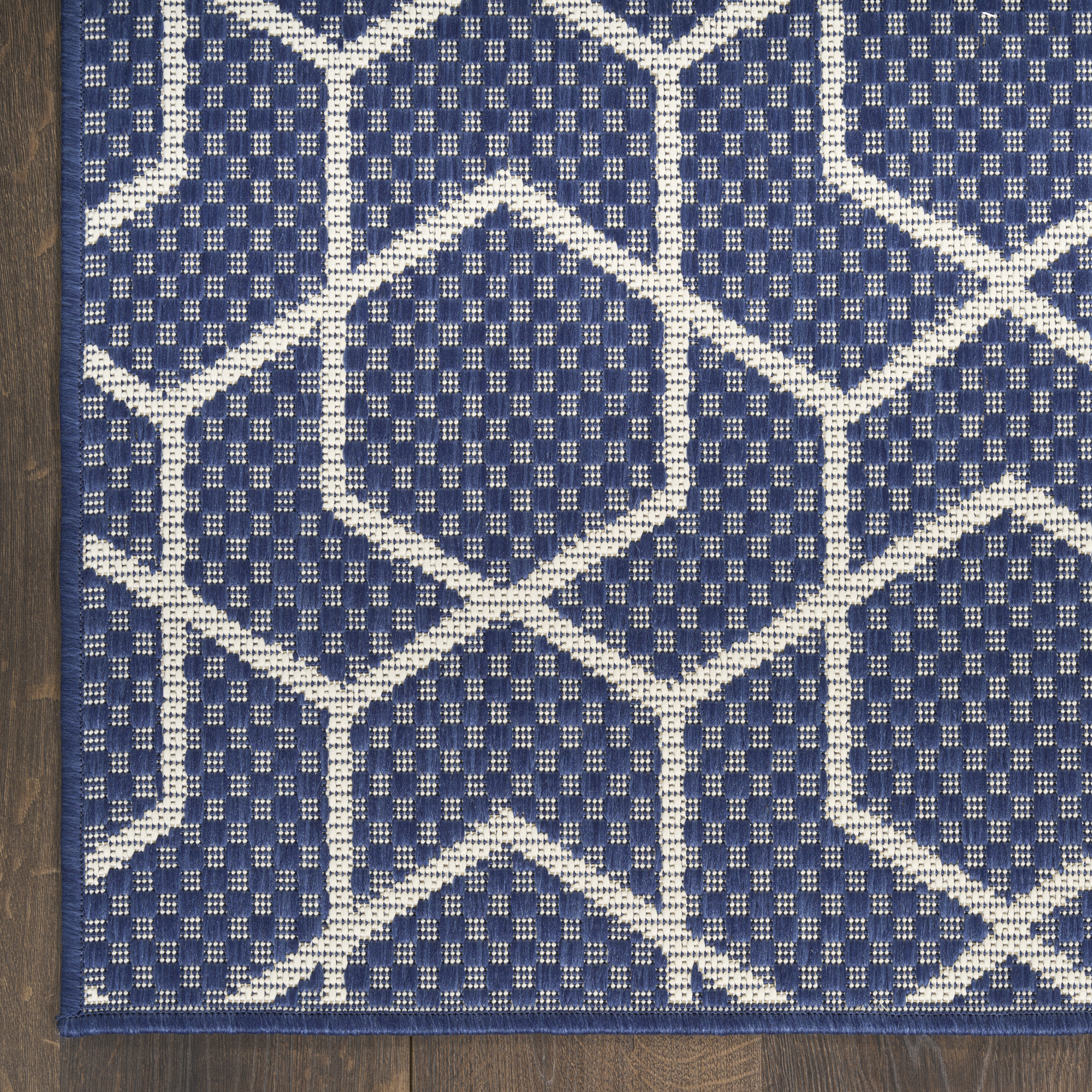 Nourison Horizon Indoor/Outdoor 9' x 12' Navy Modern Rug