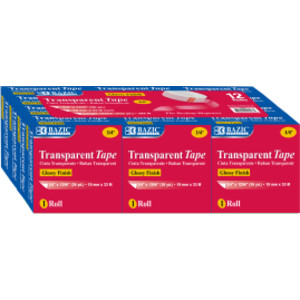 Tape Refill, Transparent Tape, 3/4" x 1296", 12 Rolls
