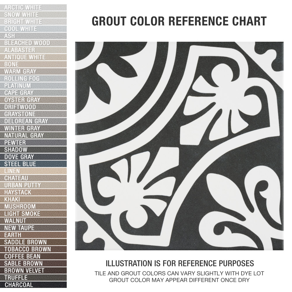 Majestic Tiena Black 9-3/4 in. x 9-3/4 in. Porcelain Floor and Wall Tile