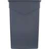 Carlisle, TrimLine™, 23gal, Polyethylene, Gray, Rectangle, Receptacle