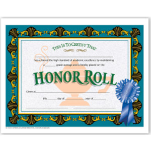 Honor Roll Certificate, 8.5" x 11", Pack of 30