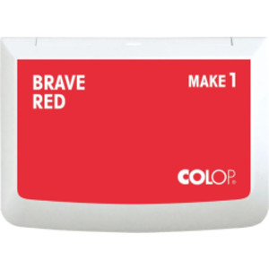 Make 1 Water-Based Acid-Free Craft Ink Stamp Pad, 3.5 x 2 Inches, Brave Red