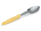 14-inch heavy-duty stainless steel solid basting spoon with yellow Ergo Grip™ handle