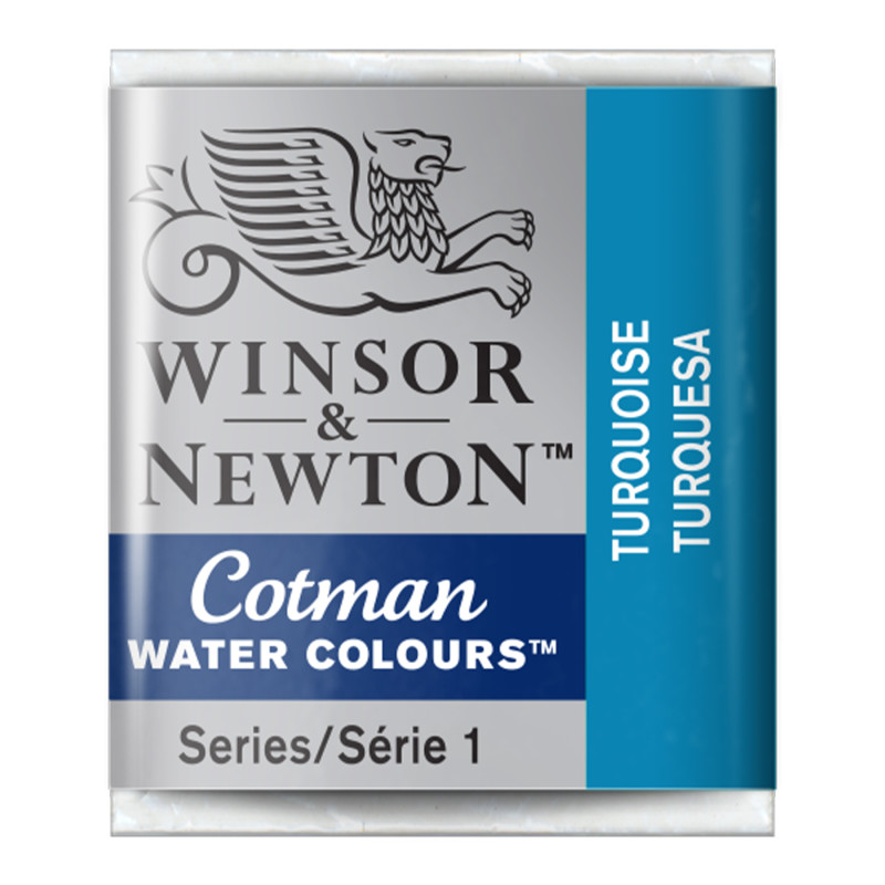 Cotman Watercolor Paint, Half Pan, Turquoise