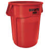 Rubbermaid Commercial, VENTED BRUTE, 44 gal, Resin, Red, Round, Receptacle