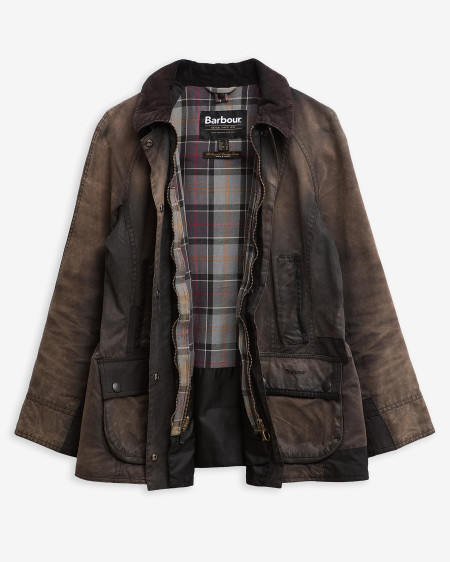 Barbour Re-Loved Beadnell Waxed Jacket - Size 12