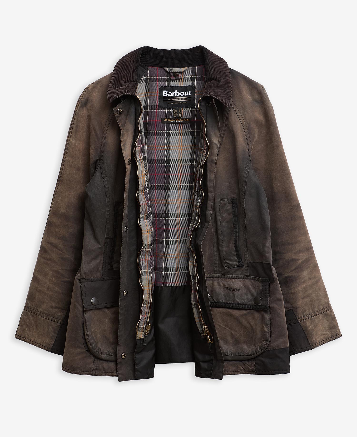 Barbour Re-Loved Beadnell Waxed Jacket - Size 12 image number 1