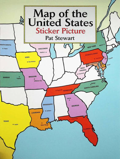 Map of the United States Sticker Picture