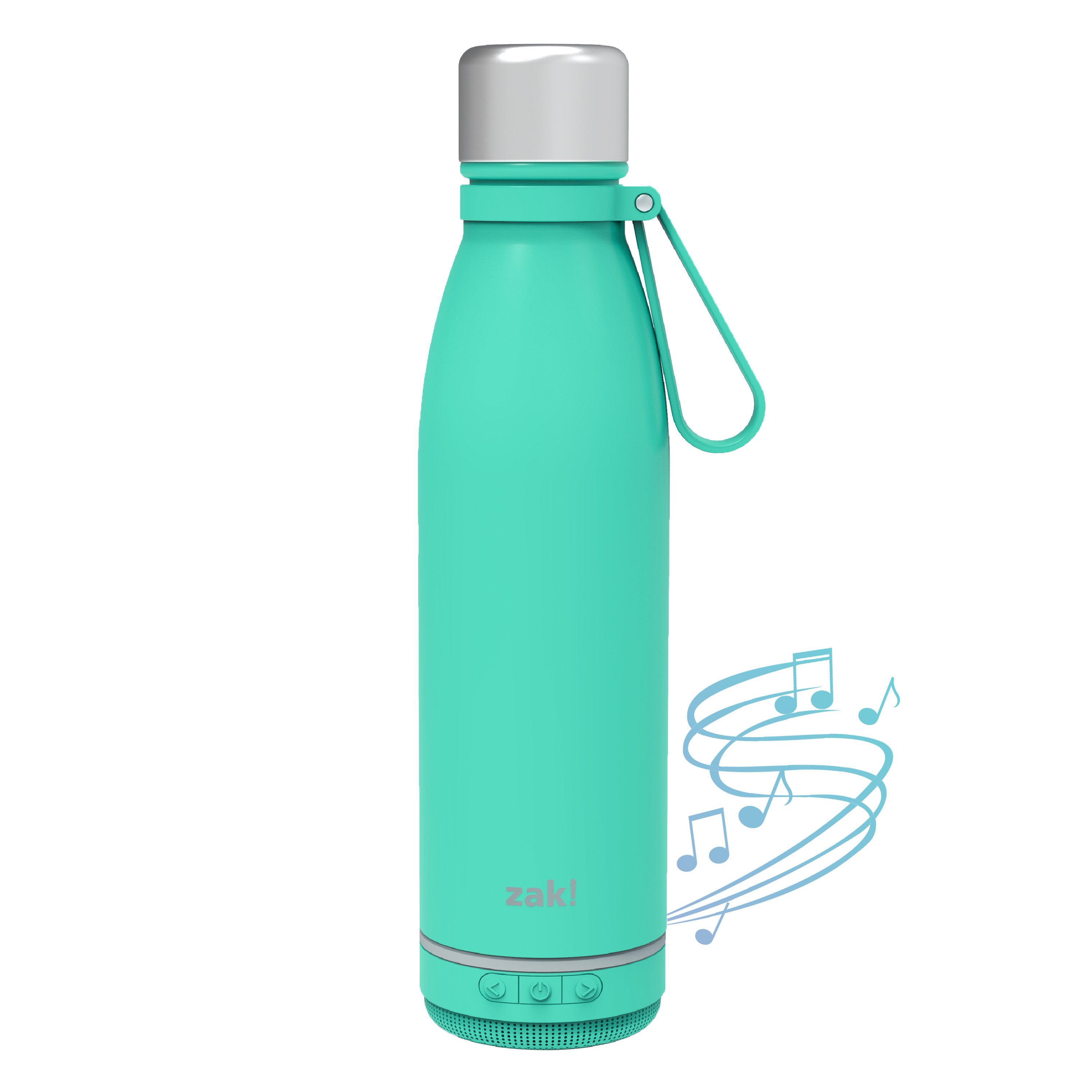 Zak Play 17.5 ounce Stainless Steel Tumbler with Bluetooth Speaker, Teal slideshow image 2 Zak Play 17.5 ounce Stainless Steel Tumbler with Bluetooth Speaker, Teal slideshow image 2