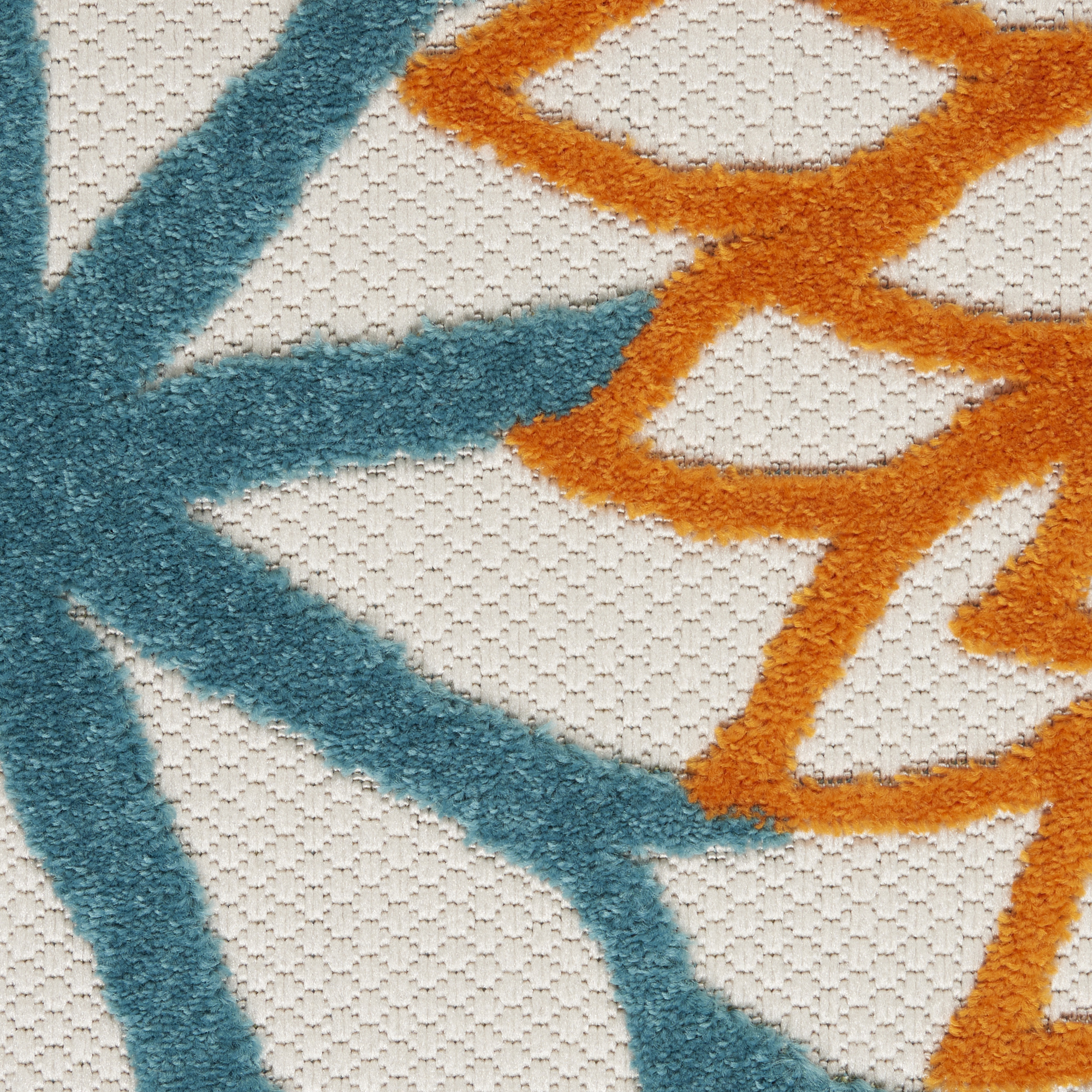 Nourison Aloha 2' x 6' Turquoise Multicolor Tropical Rug