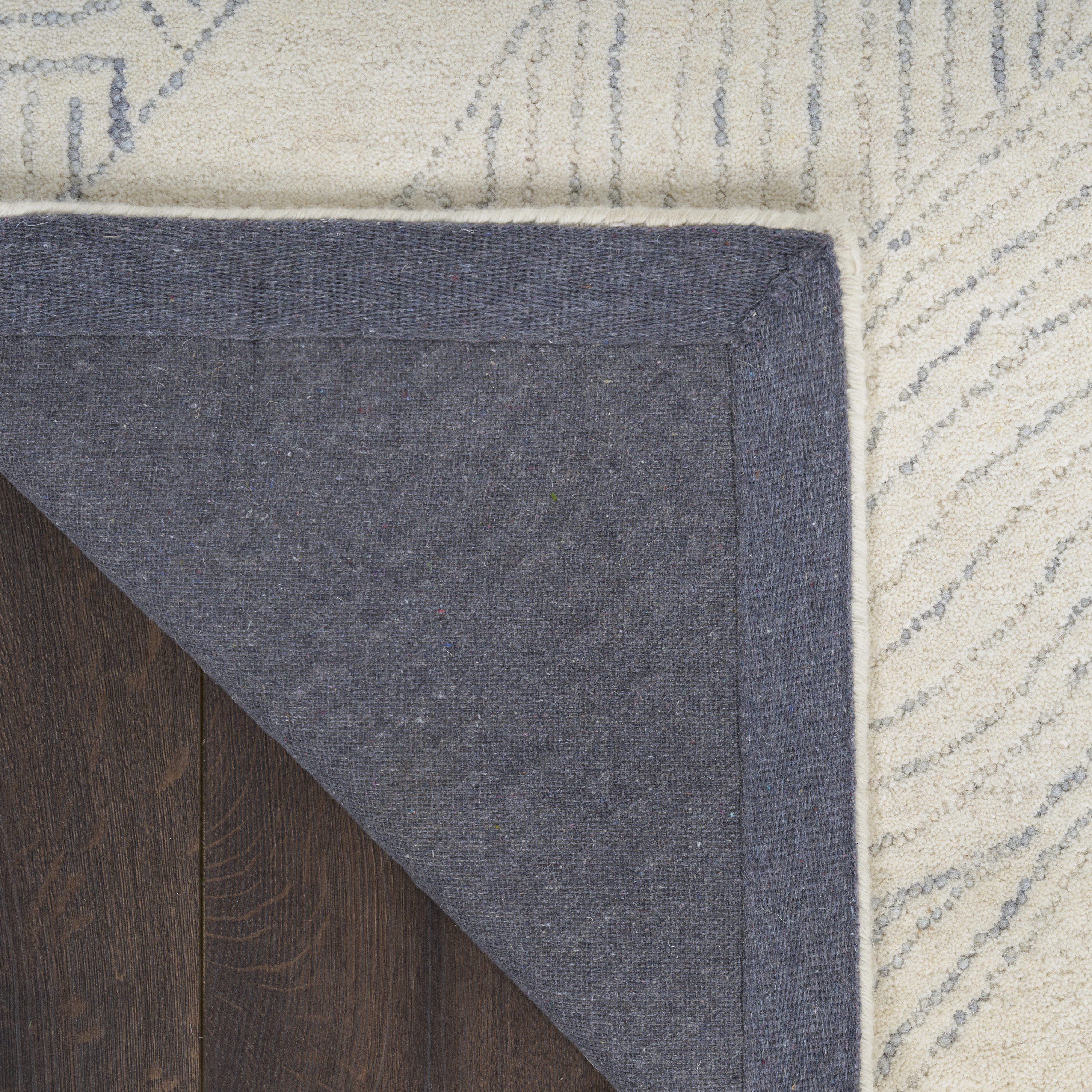 DKNY Pure Patterns 2'3" x 7'6" Ivory Grey Modern Indoor Rug