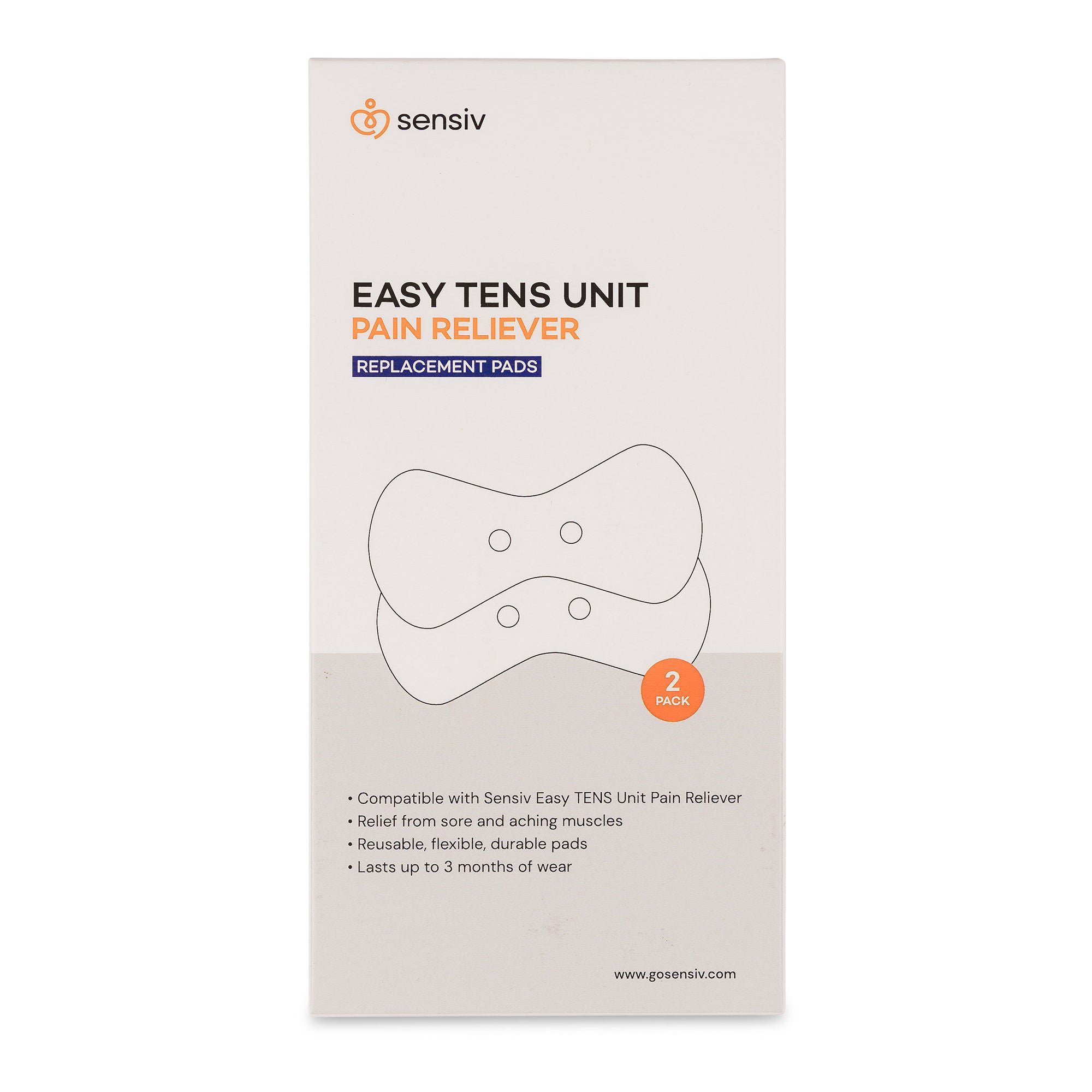 sensiv Easy TENS Unit Pain Reliever Replacement Pads