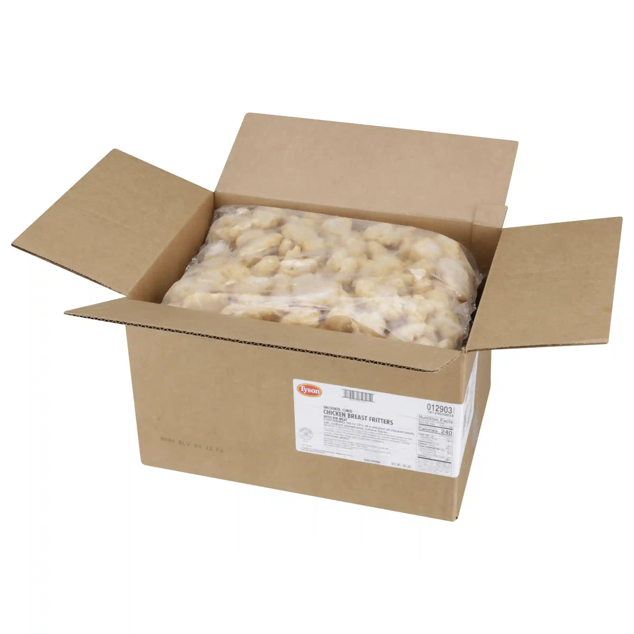 Tyson® Uncooked Battered Boneless Skinless Cubed Chicken Breast Fritters_image_4