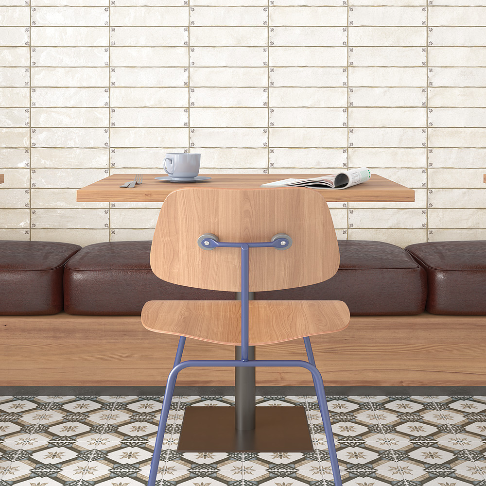 Crackle Cream 2-7/8 in. x 11-7/8 in. Ceramic Wall Tile