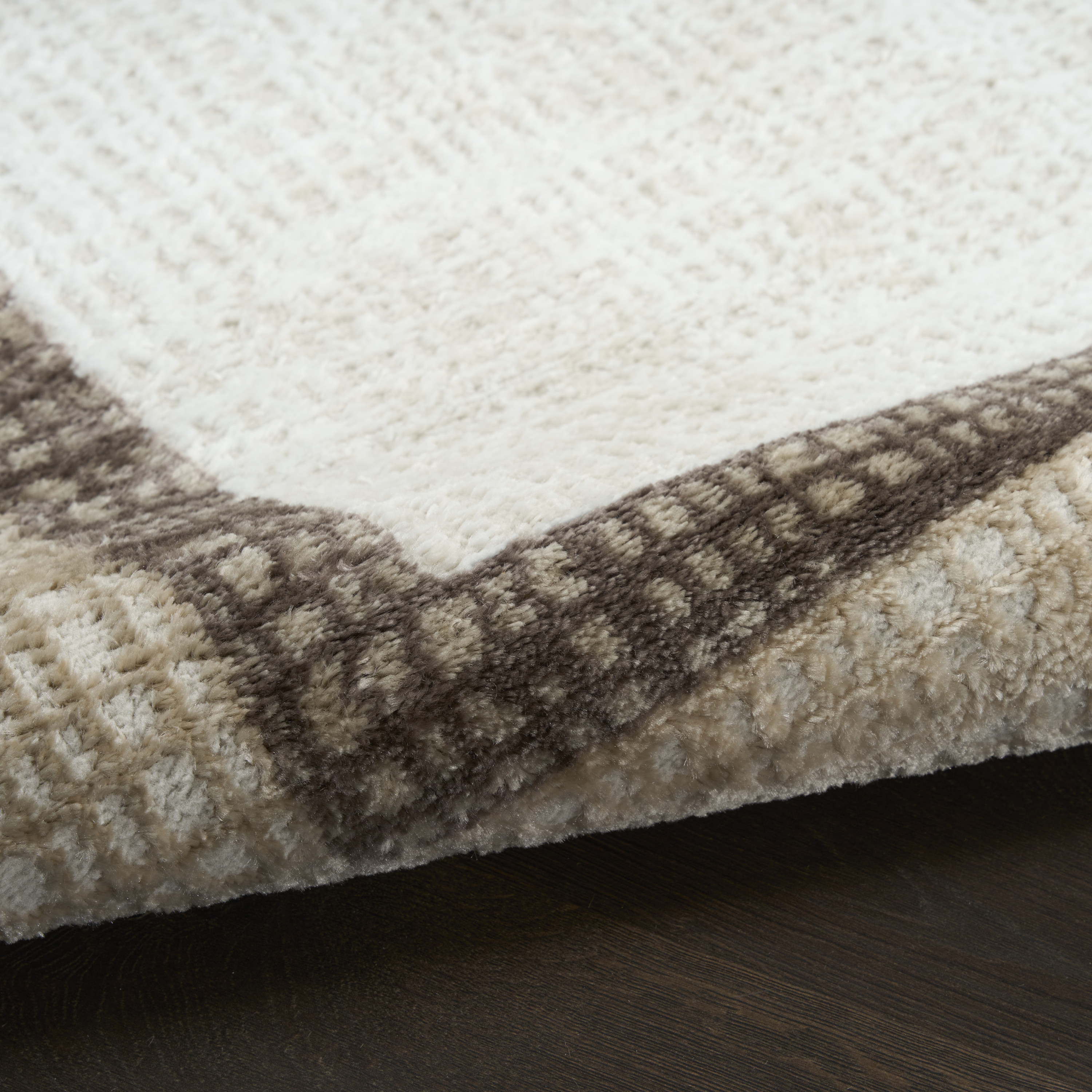 Nourison Dekor 2' x 4' Ivory Brown Modern Indoor Rug