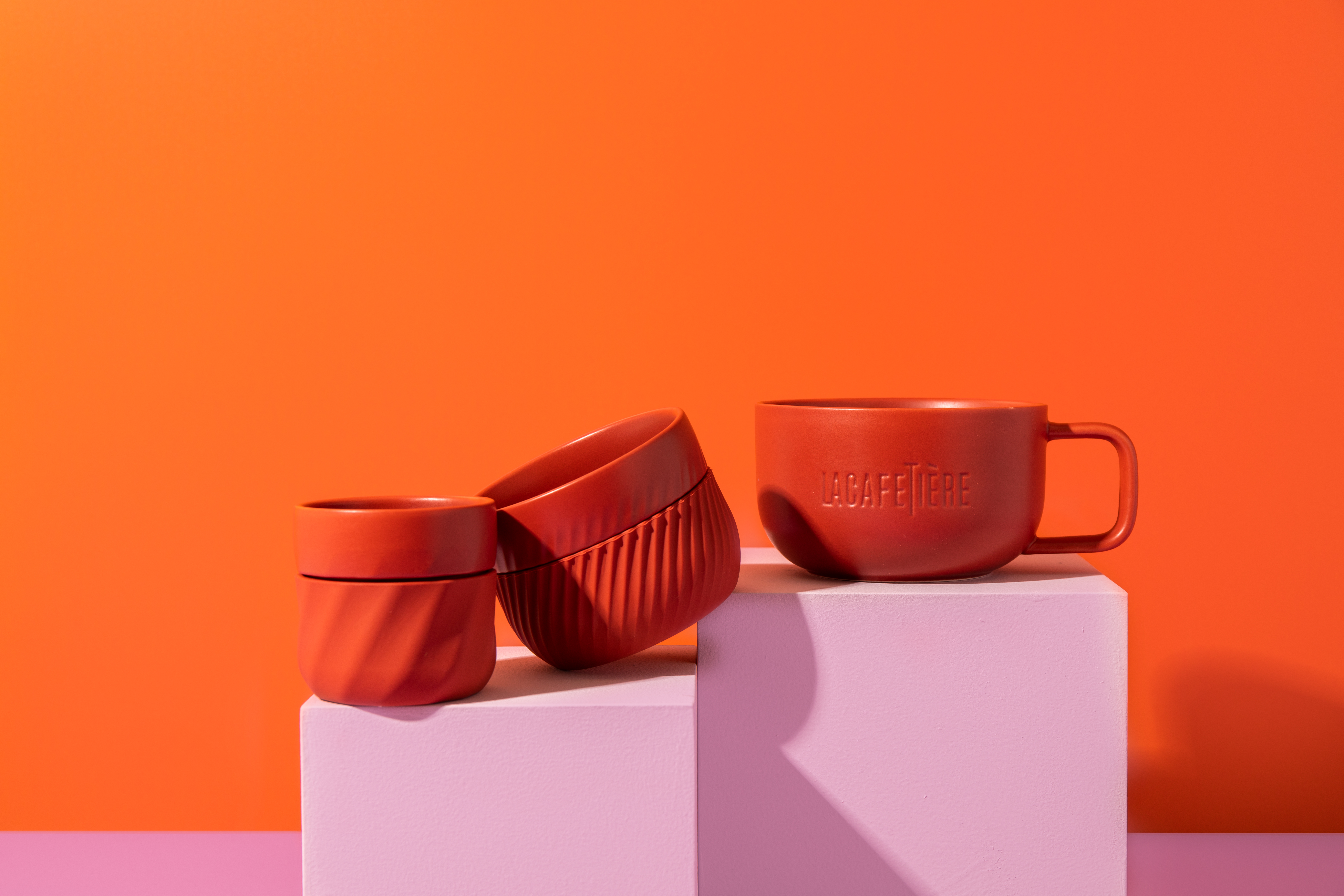 La Cafetiere 3pc Family Mug Set 380ml 200ml And 100ml Red - Picture 11 of 12