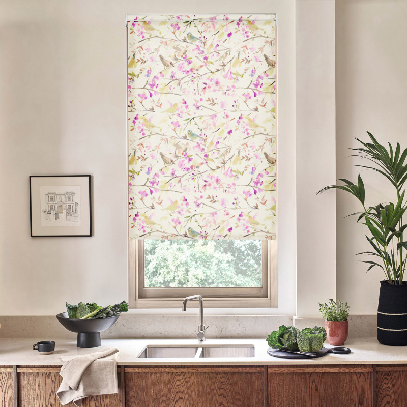 Lila Peony Roller Blind