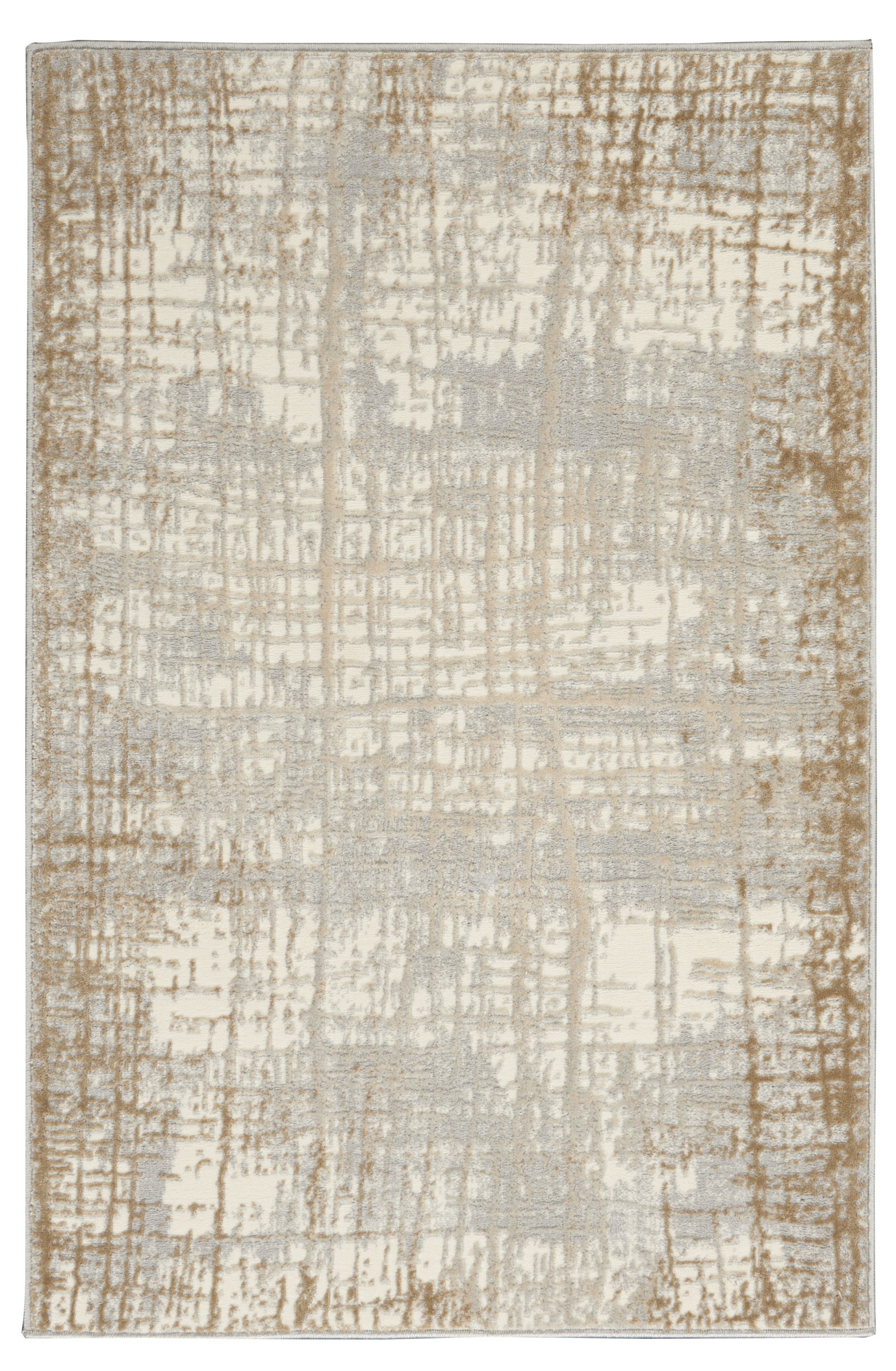 Calvin Klein CK950 Rush 3'2" x 5' Ivory Taupe Modern Indoor Rug