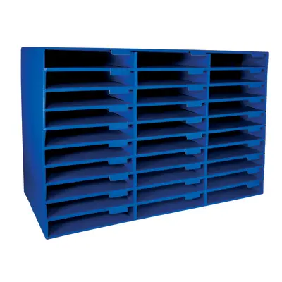 Classroom Keepers Mailbox, 30-Slot, Blue, 21