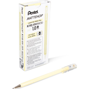 Hybrid Mattehop Gel Roller, Ivory White, 12 Pack