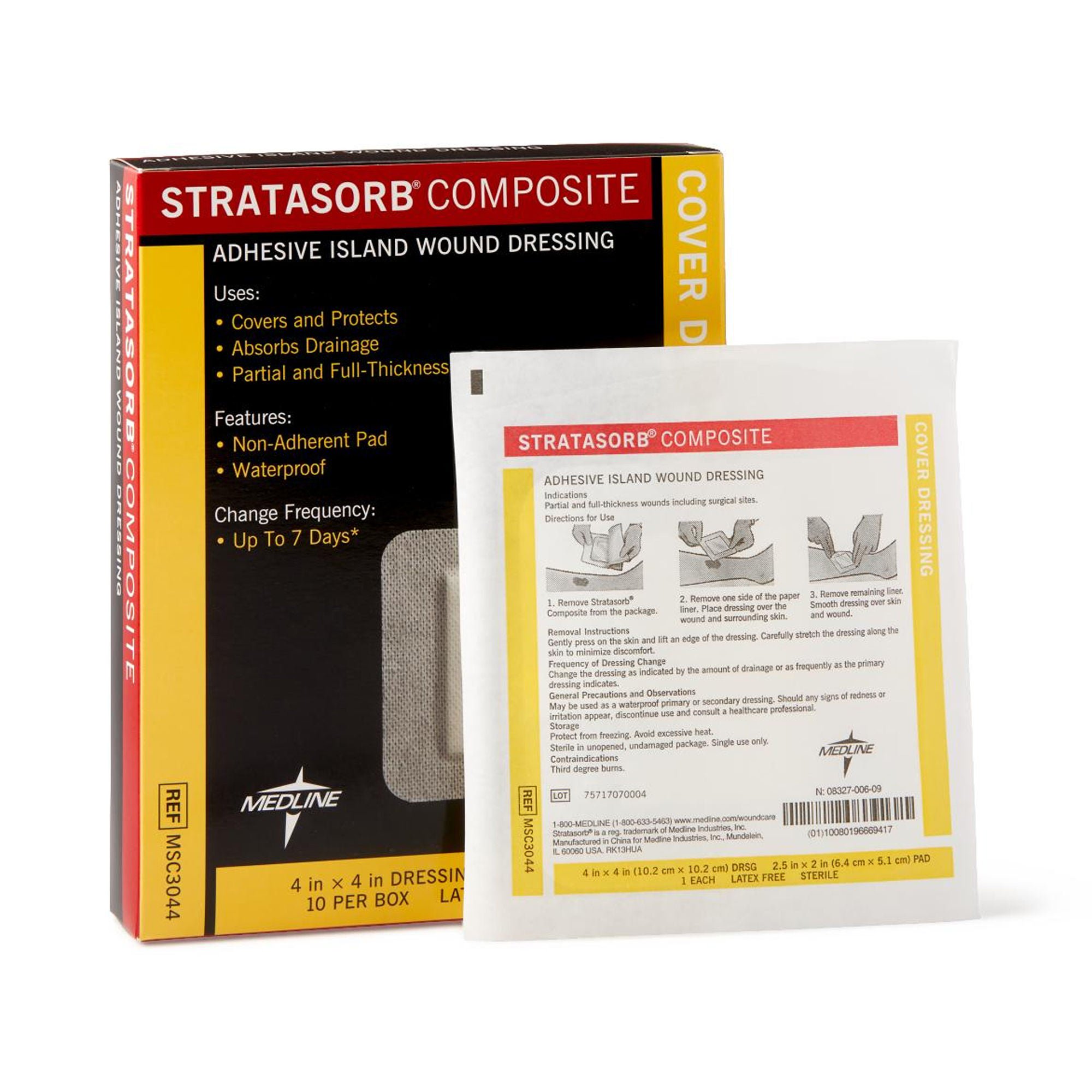 Stratasorb® Composite Island Dressing, 4 x 4 inch
