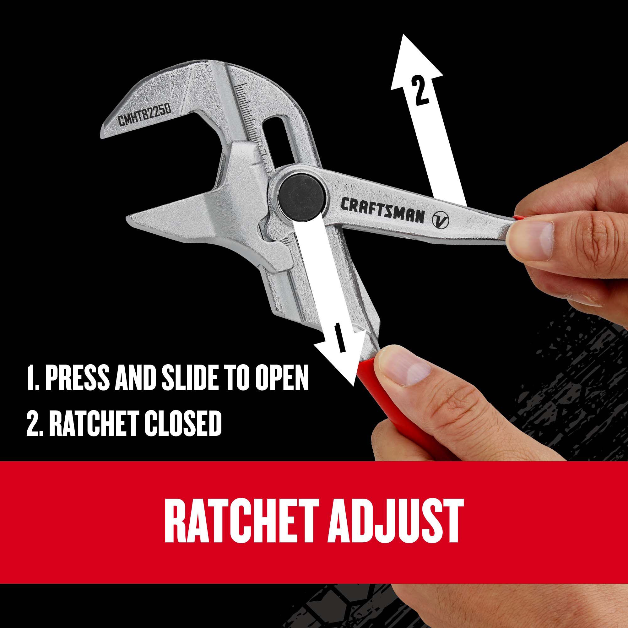 Graphic of CRAFTSMAN Pliers: Groove Joint highlighting product features