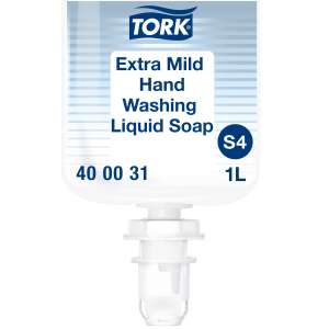 Essity, Extra Mild Hand Washing Liquid Soap, Tork Liquid Skincare S4 Dispenser 1 Liter Cartridge
