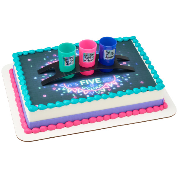 Sip Sip Hooray PhotoCake® Edible Image® DecoSet® Background