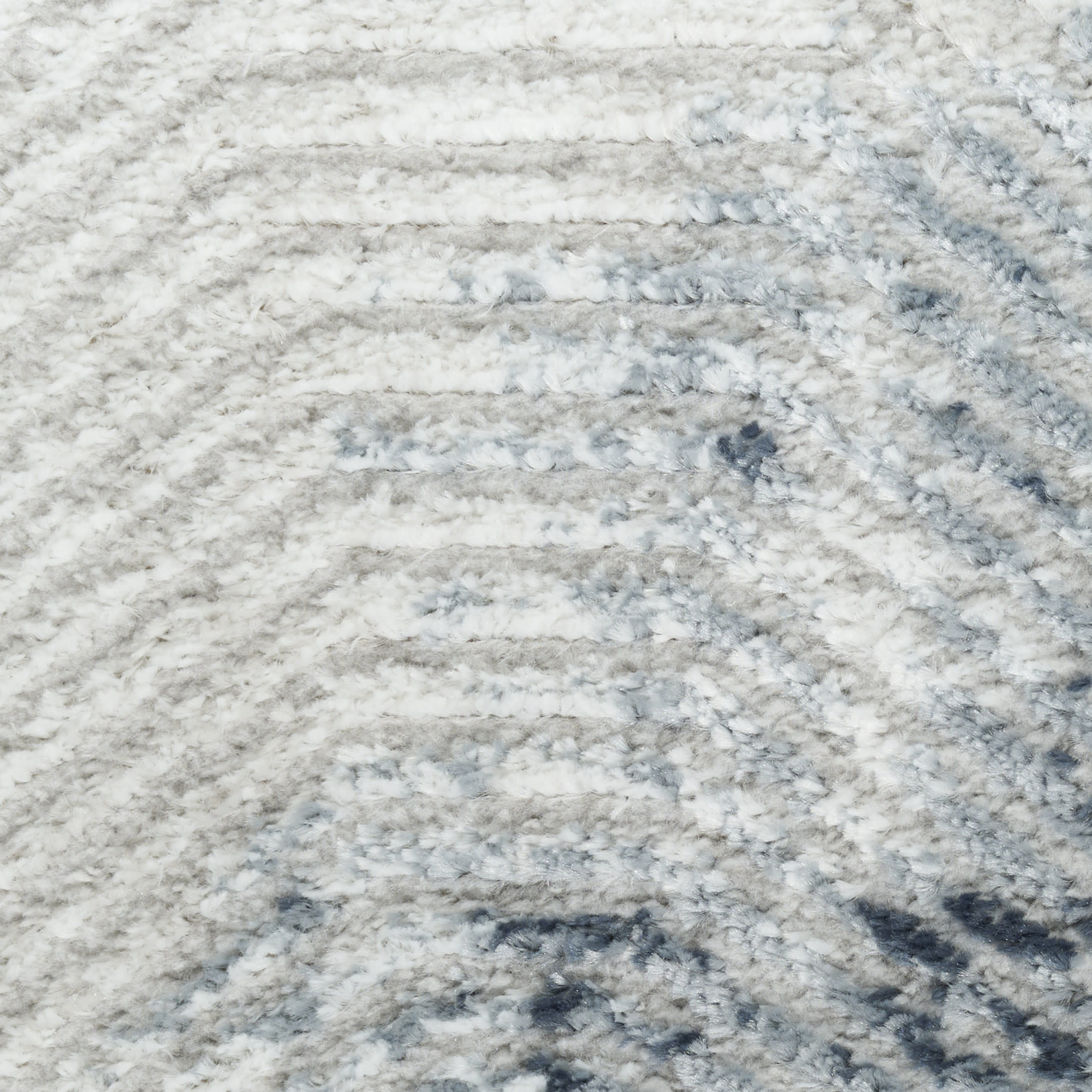Nourison Dekor 5'3" x 7' Grey Navy Modern Indoor Rug