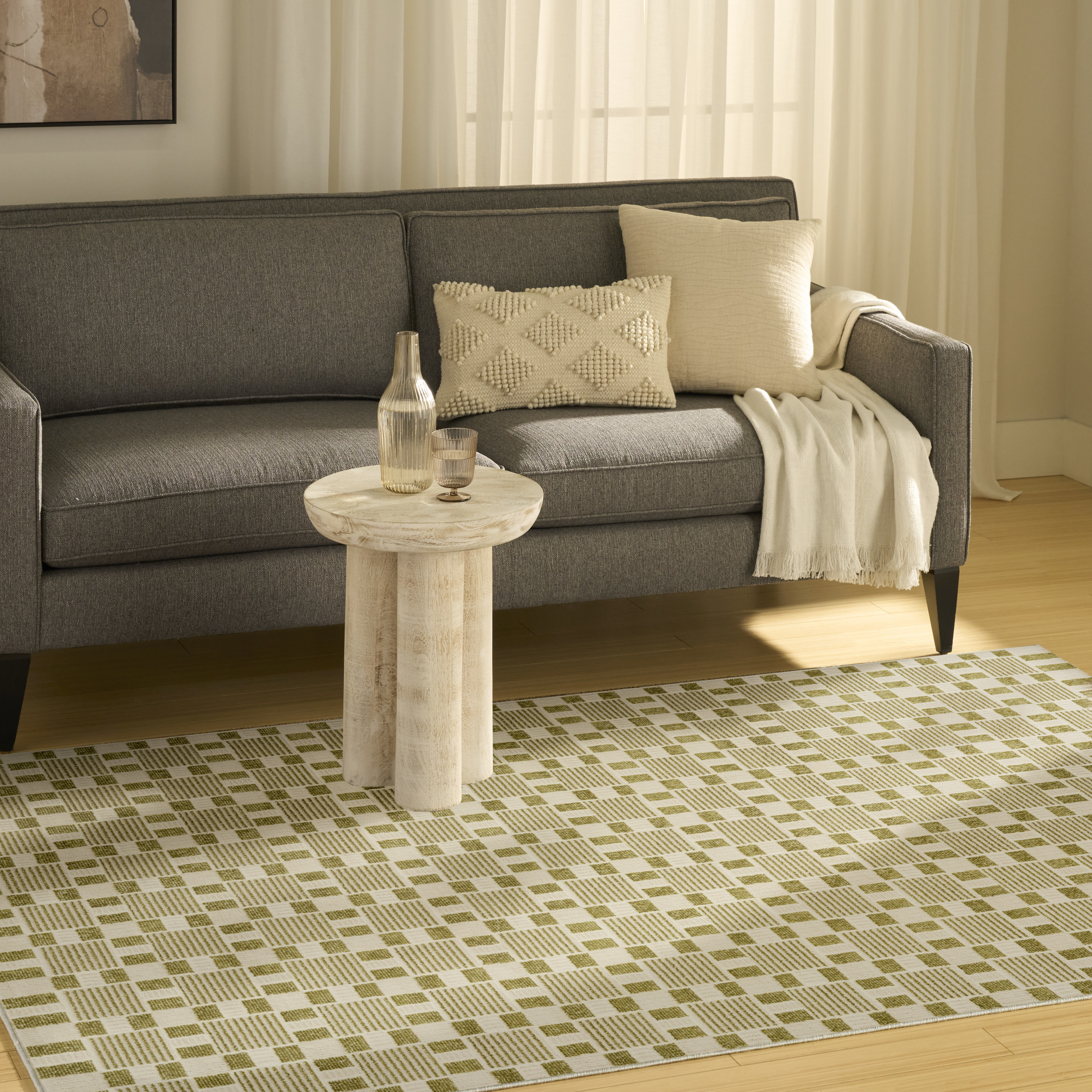 Nourison Nordic 5' x 7' Green Modern Indoor Rug