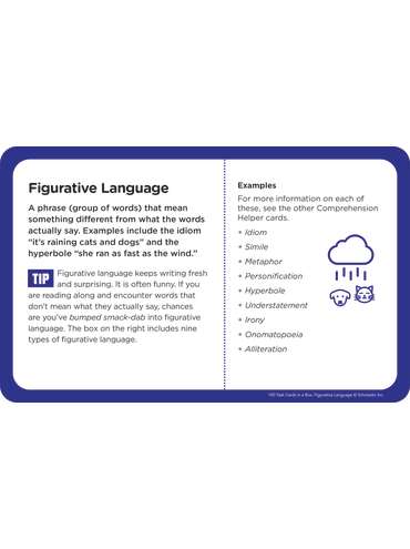 100 Task Cards in a Box: Figurative Language
