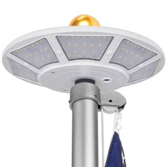 Solar LED Flagtop Pole Light - High Output 1100 Lumens