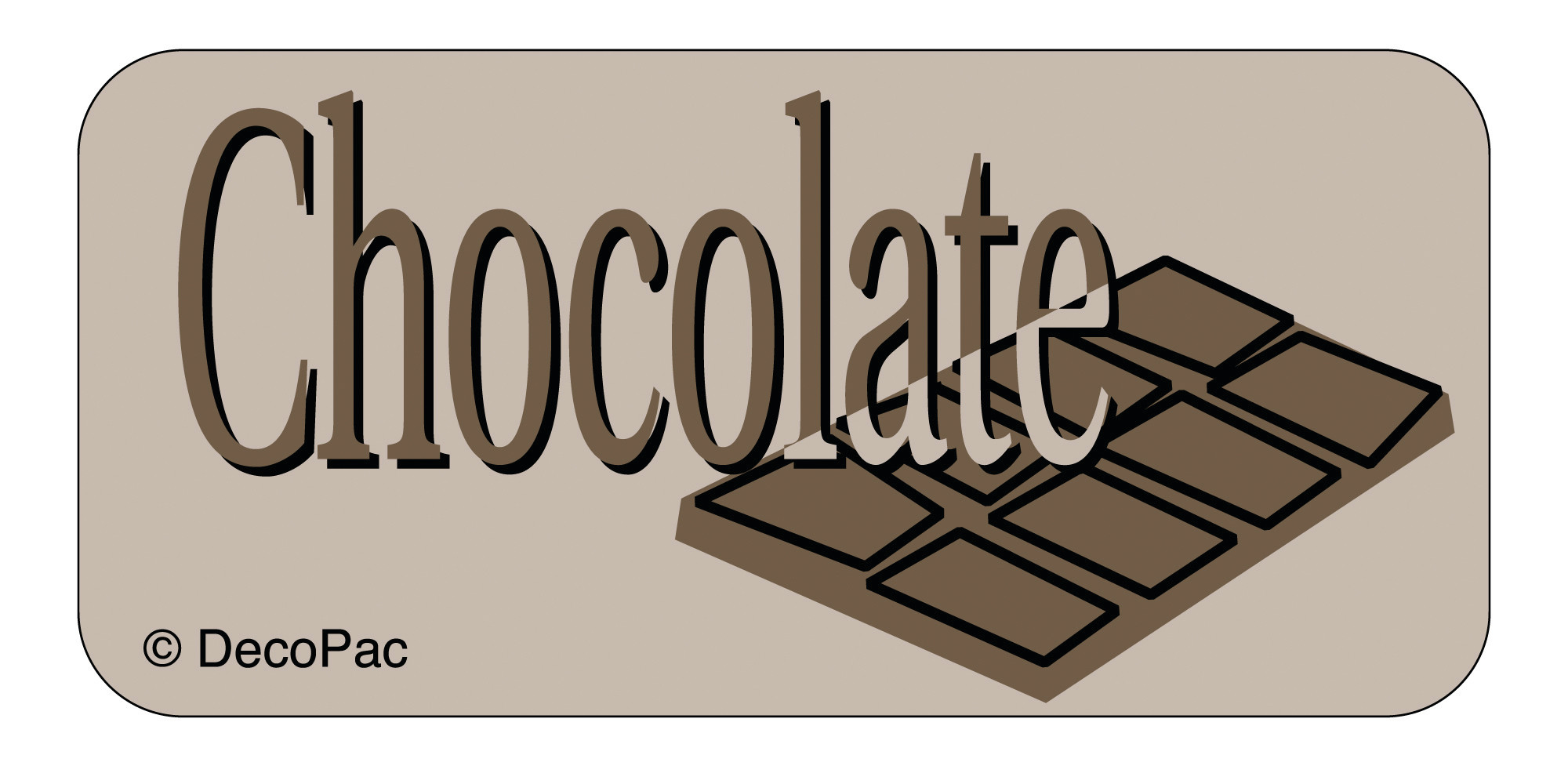 Chocolate Label Decopac